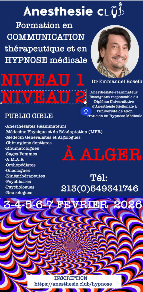 Formation en  COMMUNICATION thérapeutique et en HYPNOSE médicale